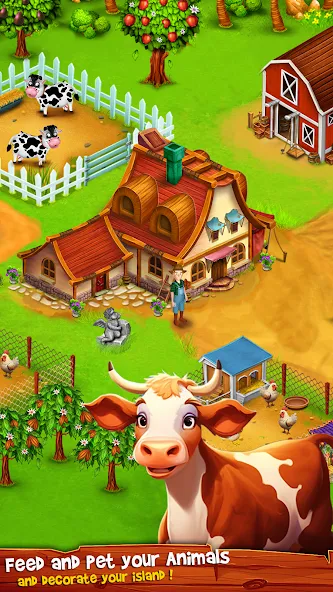 Country Valley Farming Game (Парадайз Хей Фарм Айленд)  [МОД Все открыто] Screenshot 4