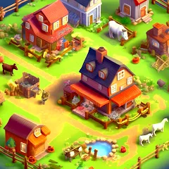 Взломанная Country Valley Farming Game (Парадайз Хей Фарм Айленд)  [МОД Все открыто] - стабильная версия apk на Андроид