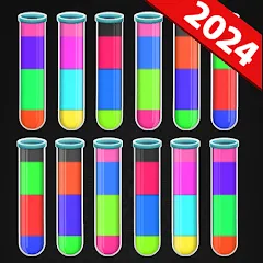 Взлом Color Water Sort Puzzle Games (Цветные игры сортировки воды)  [МОД Все открыто] - последняя версия apk на Андроид