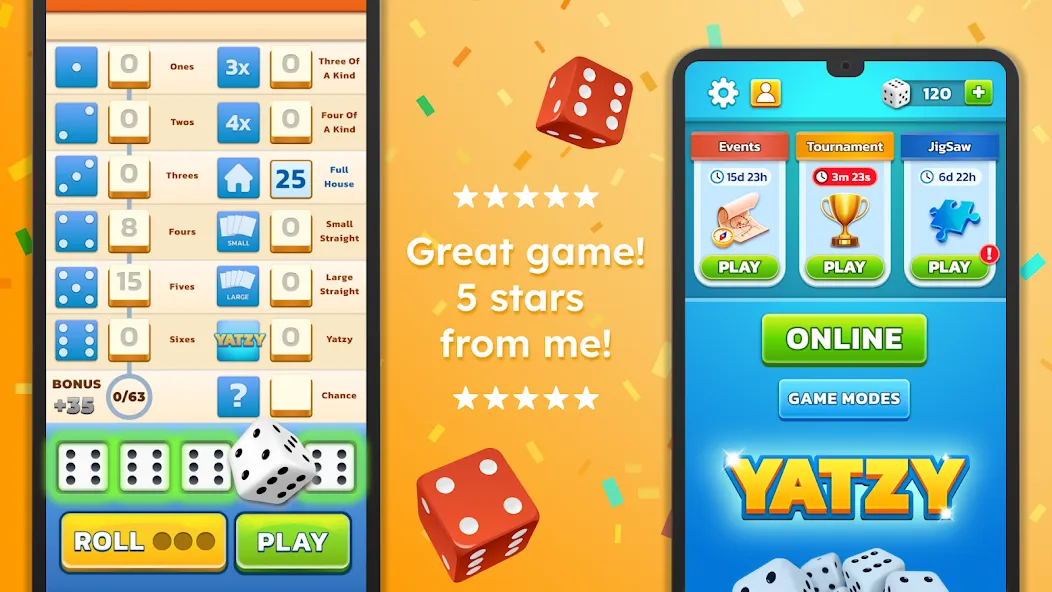 Yatzy - Fun Classic Dice Game (Ятзи)  [МОД Unlimited Money] Screenshot 2