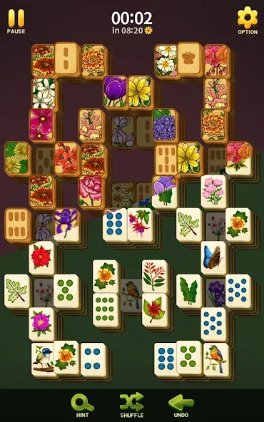 Mahjong Blossom Solitaire  [МОД Много монет] Screenshot 4