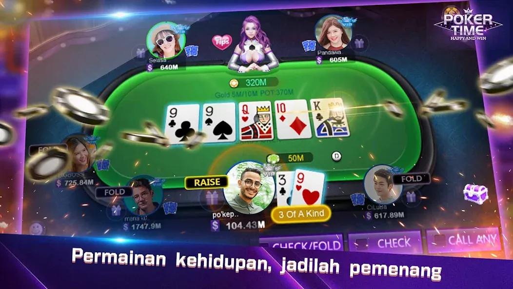 Poker Time- Pulsa Texas Holdem (Покер Тайм)  [МОД Unlocked] Screenshot 3