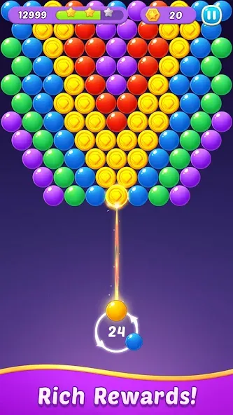 Bubble Shooter Gem Puzzle Pop (Бабл Шутер Драгоценный камень)  [МОД Много монет] Screenshot 5