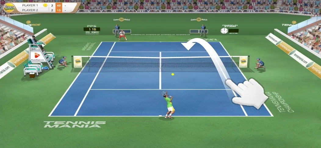 Tennis Mania Mobile (Теннис Мания Мобайл)  [МОД Меню] Screenshot 1