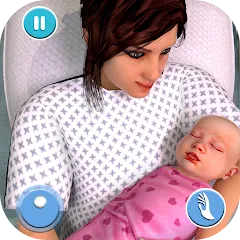 Скачать взломанную Pregnant Mother Simulator Game (Симулятор беременной мамы)  [МОД Много монет] - стабильная версия apk на Андроид