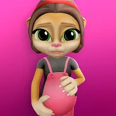 Скачать взломанную Pregnant Talking Cat Emma  [МОД Unlocked] - полная версия apk на Андроид