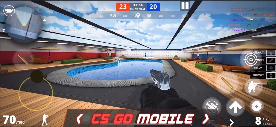 Epic Battle CS:FPS Mobile Game  [МОД Бесконечные монеты] Screenshot 1