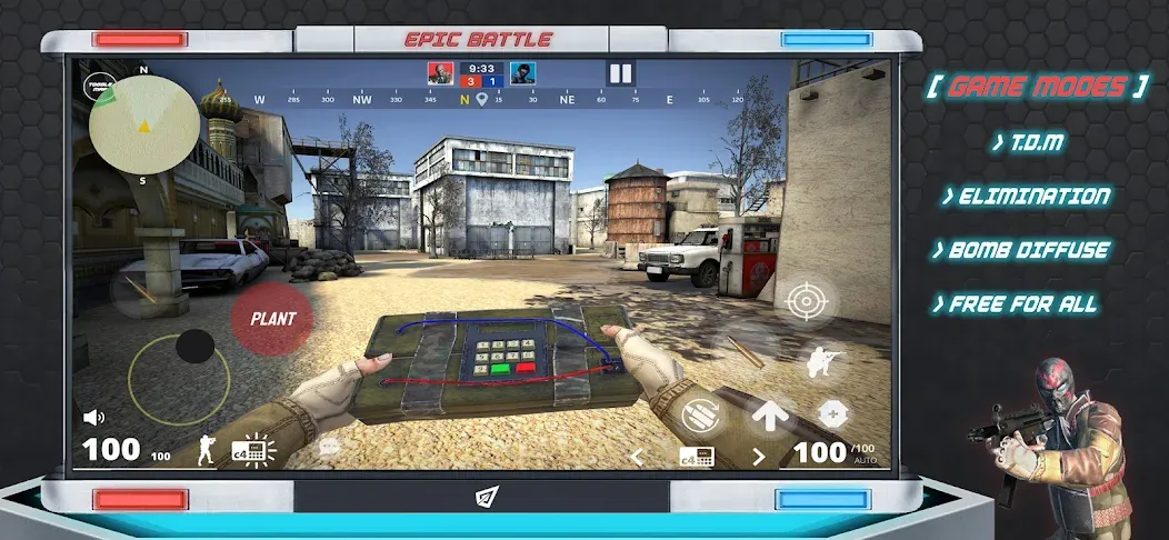 Epic Battle CS:FPS Mobile Game  [МОД Бесконечные монеты] Screenshot 3