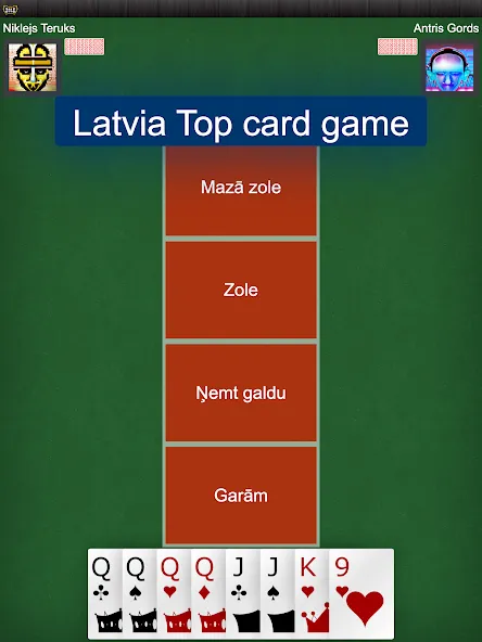 Latvian card game: RaccoonZole  [МОД Unlimited Money] Screenshot 5