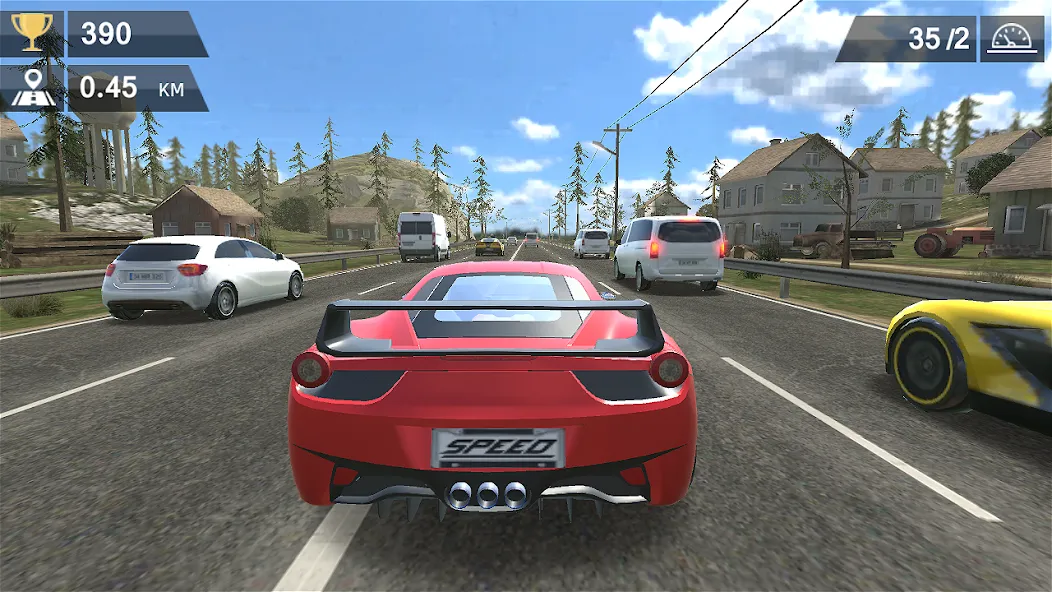 Racing Traffic Car Speed  [МОД Бесконечные деньги] Screenshot 5