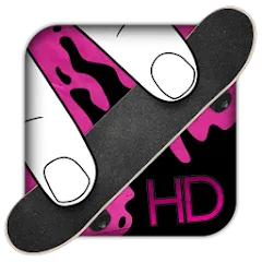 Взломанная Fingerboard HD Skateboarding (Фингерборд ХД скейтбординг)  [МОД Все открыто] - полная версия apk на Андроид