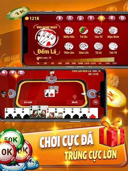 Tiến Lên Đếm Lá - Tien Len  [МОД Все открыто] Screenshot 5