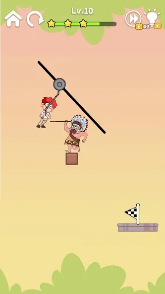 Zipline Rescue: Physics Game (Зиплайн Рескью)  [МОД Mega Pack] Screenshot 1