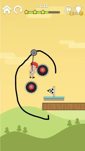 Zipline Rescue: Physics Game (Зиплайн Рескью)  [МОД Mega Pack] Screenshot 2