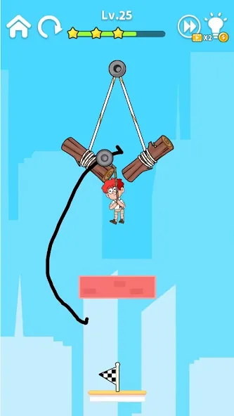 Zipline Rescue: Physics Game (Зиплайн Рескью)  [МОД Mega Pack] Screenshot 5