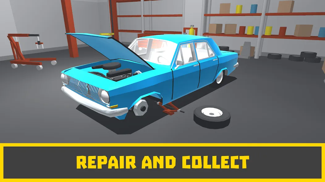 Retro Garage - Car Mechanic  [МОД Много монет] Screenshot 1