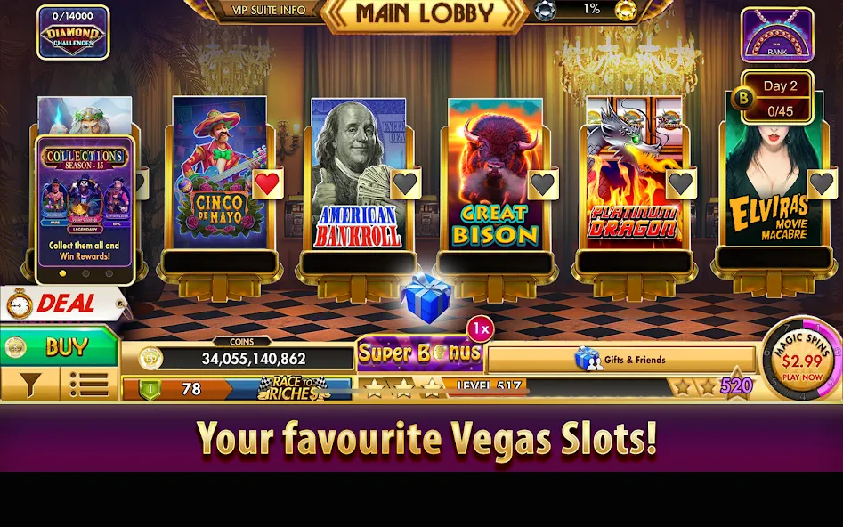 Black Diamond Casino Slots (СЛОТЫ)  [МОД Много монет] Screenshot 1