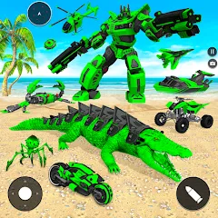 Скачать взлом Crocodile Animal Robot Games  [МОД Меню] - стабильная версия apk на Андроид