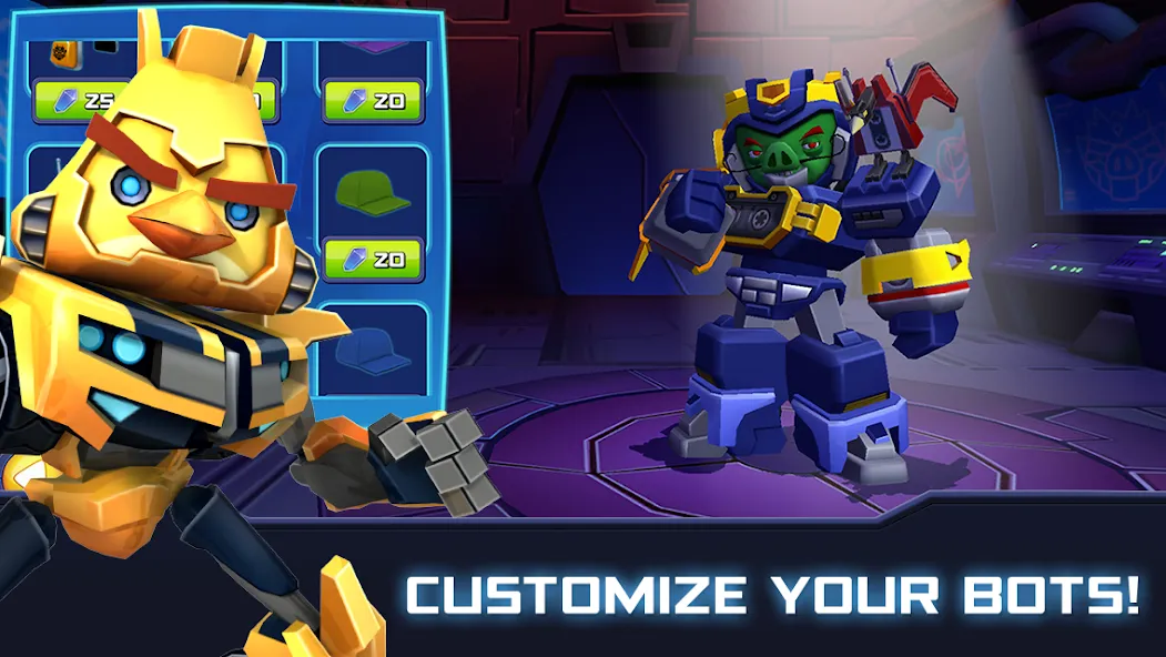 Angry Birds Transformers (Энгри Брдс Трансформеры)  [МОД Бесконечные деньги] Screenshot 2