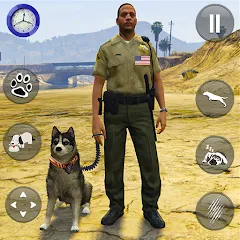 Скачать взломанную Toby Police Dog Sim: Dogs Game  [МОД Меню] - последняя версия apk на Андроид