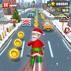 Взлом Xmas Santa Surfer Running Game (Ксмас Санта Серфер Раннинг Гейм)  [МОД Unlocked] - стабильная версия apk на Андроид