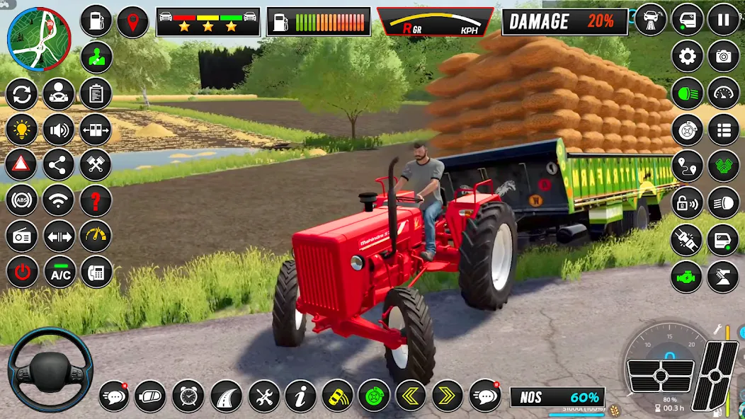 Indian Tractor Simulator Games  [МОД Бесконечные монеты] Screenshot 1