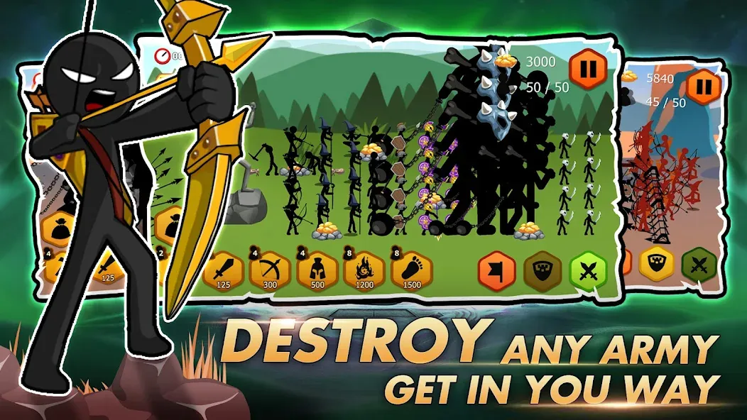 Stick Dynasty (Стритмен Баттл Уор)  [МОД Много монет] Screenshot 1