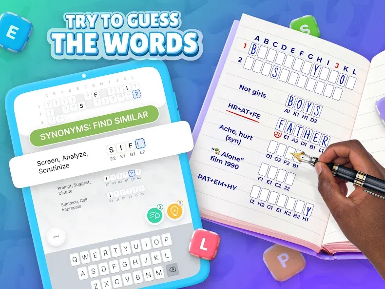 Acrostics－Cross Word Puzzles  [МОД Бесконечные монеты] Screenshot 4