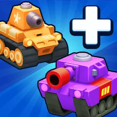 Взломанная Merge Tanks - Battle Game (Мердж Танкс)  [МОД Unlocked] - полная версия apk на Андроид