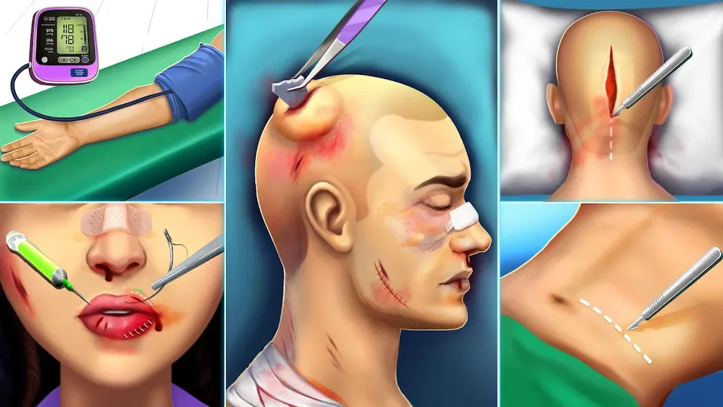 Surgery Simulator Doctor Game  [МОД Много монет] Screenshot 4