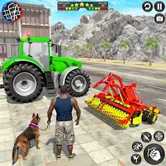 Скачать взломанную Indian Tractor Driving Game 3D (Фарминг Геймс)  [МОД Все открыто] - стабильная версия apk на Андроид