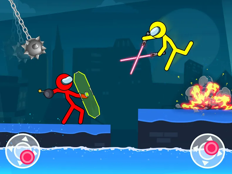 Stick-man Fighting Games  [МОД Меню] Screenshot 1