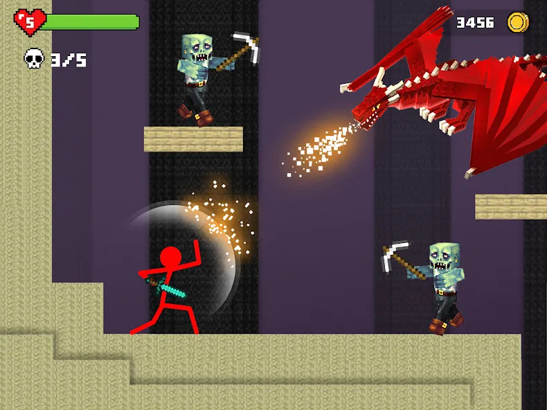 Stick-man Battle - Craft World  [МОД Mega Pack] Screenshot 4