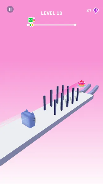 Jelly Shift - Obstacle Course (Джелли Шифт)  [МОД Бесконечные монеты] Screenshot 2