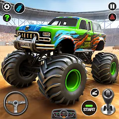 Скачать взлом 4x4 Monster Truck Racing Games (Монстр Трак Гонки игры)  [МОД Много монет] - последняя версия apk на Андроид