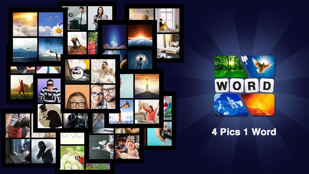 Puzzle: 4 pics 1 word offline  [МОД Меню] Screenshot 2