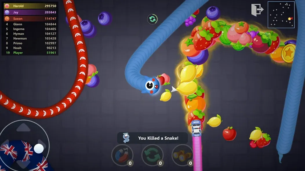 Snake War™ Hungry Worm.io Game (Снейк Вар)  [МОД Бесконечные деньги] Screenshot 3