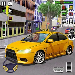 Взломанная City Taxi Games-Taxi Car Games (Сити Такси Игры)  [МОД Бесконечные монеты] - стабильная версия apk на Андроид