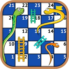 Скачать взломанную Snakes and Ladders - Ludo Game (Змеи и лестницы)  [МОД Много денег] - полная версия apk на Андроид