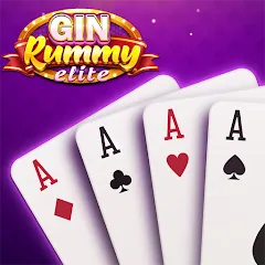 Взломанная Gin Rummy Elite: Online Game (Джин Рамми)  [МОД Unlocked] - полная версия apk на Андроид