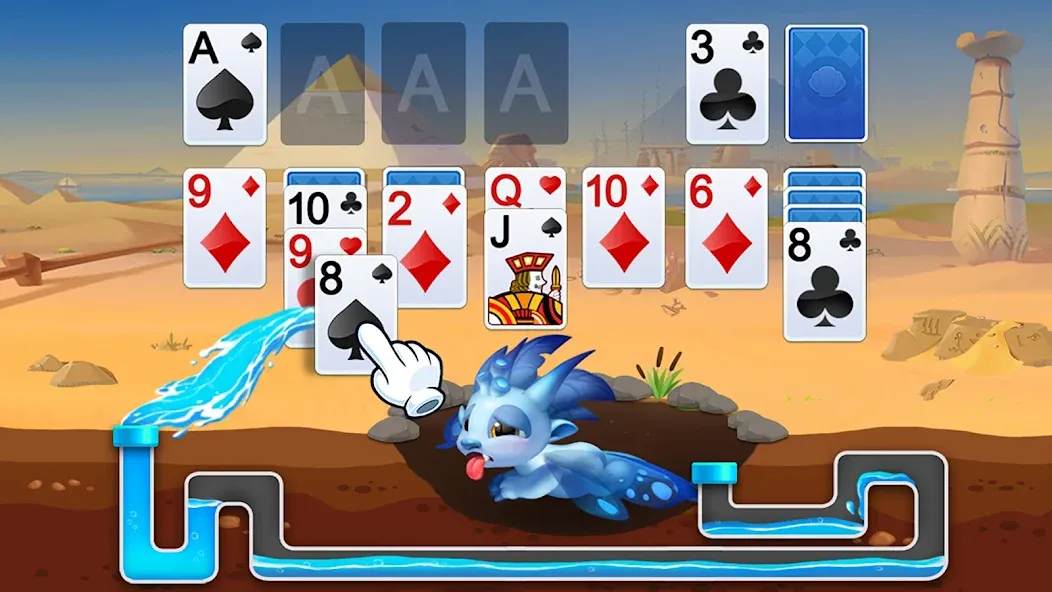 Solitaire Dragons  [МОД Бесконечные монеты] Screenshot 1