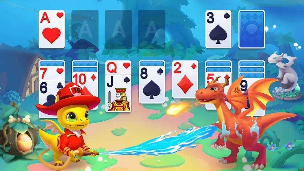 Solitaire Dragons  [МОД Бесконечные монеты] Screenshot 2