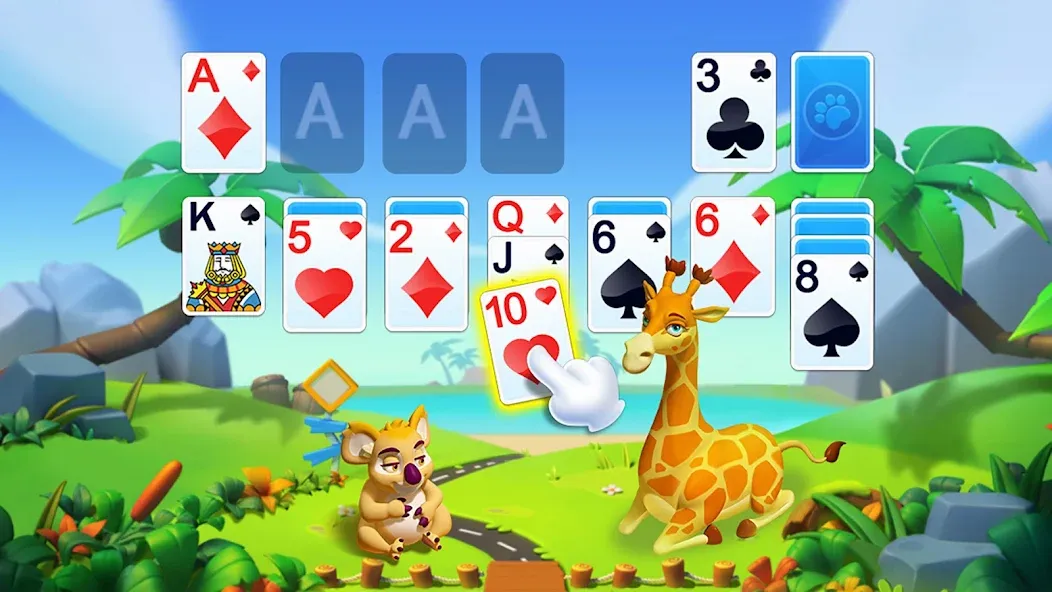 Solitaire - Wild Park  [МОД Много монет] Screenshot 2