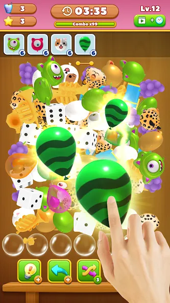 Match Triple Balloon (Матч Тройной Шарик)  [МОД Unlocked] Screenshot 2