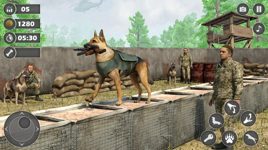 Dog Simulator Dog Game (Армейский симулятор собаки)  [МОД Много денег] Screenshot 1