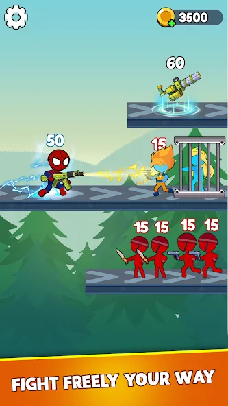 Stick Shooter: Battle Game (Стик Шутер)  [МОД Все открыто] Screenshot 1