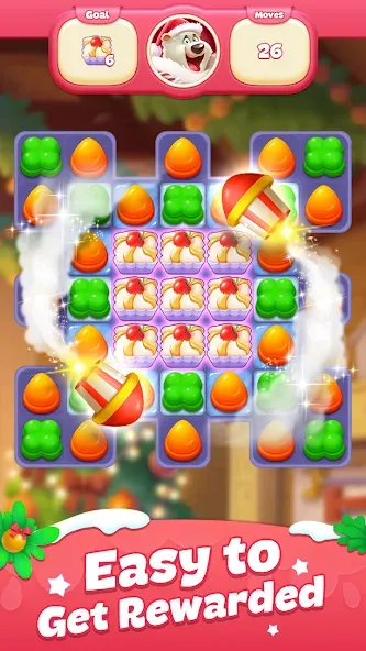 Sweet Candy Match: Puzzle Game (Свит Кэнди Матч)  [МОД Много денег] Screenshot 3