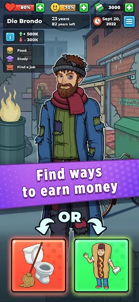 Hobo Life: Business Simulator  [МОД Unlimited Money] Screenshot 3