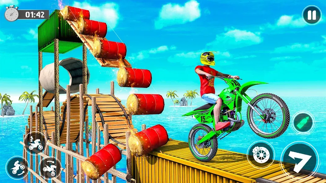 Bike Stunt Race Tricks Master  [МОД Все открыто] Screenshot 3