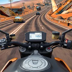Скачать взлом Moto Rider GO: Highway Traffic (Мото Райдер ГО)  [МОД Все открыто] - стабильная версия apk на Андроид